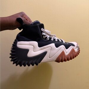 Black and White High-Top converse Sneakers